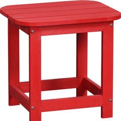 19" Red Resin Outdoor Side Table