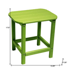 13" Green Resin Outdoor Side Table