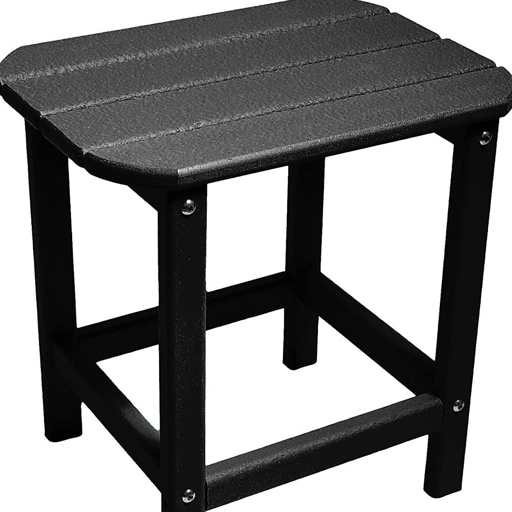 13" Black Resin Outdoor Side Table