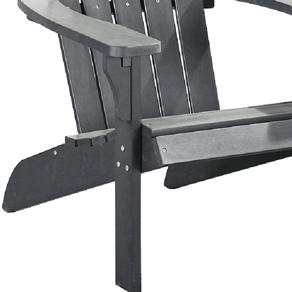 27" Gray Heavy Duty Plastic Adirondack Chair