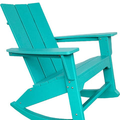 38" Blue Heavy Duty Plastic Rocking Chair