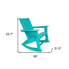 38" Blue Heavy Duty Plastic Rocking Chair