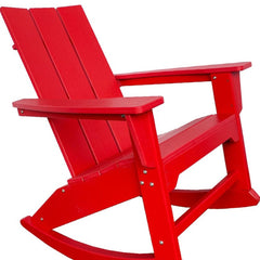 38" Red Heavy Duty Plastic Rocking Chair