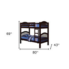 Dark Brown Twin Contemporary Bunk Bed