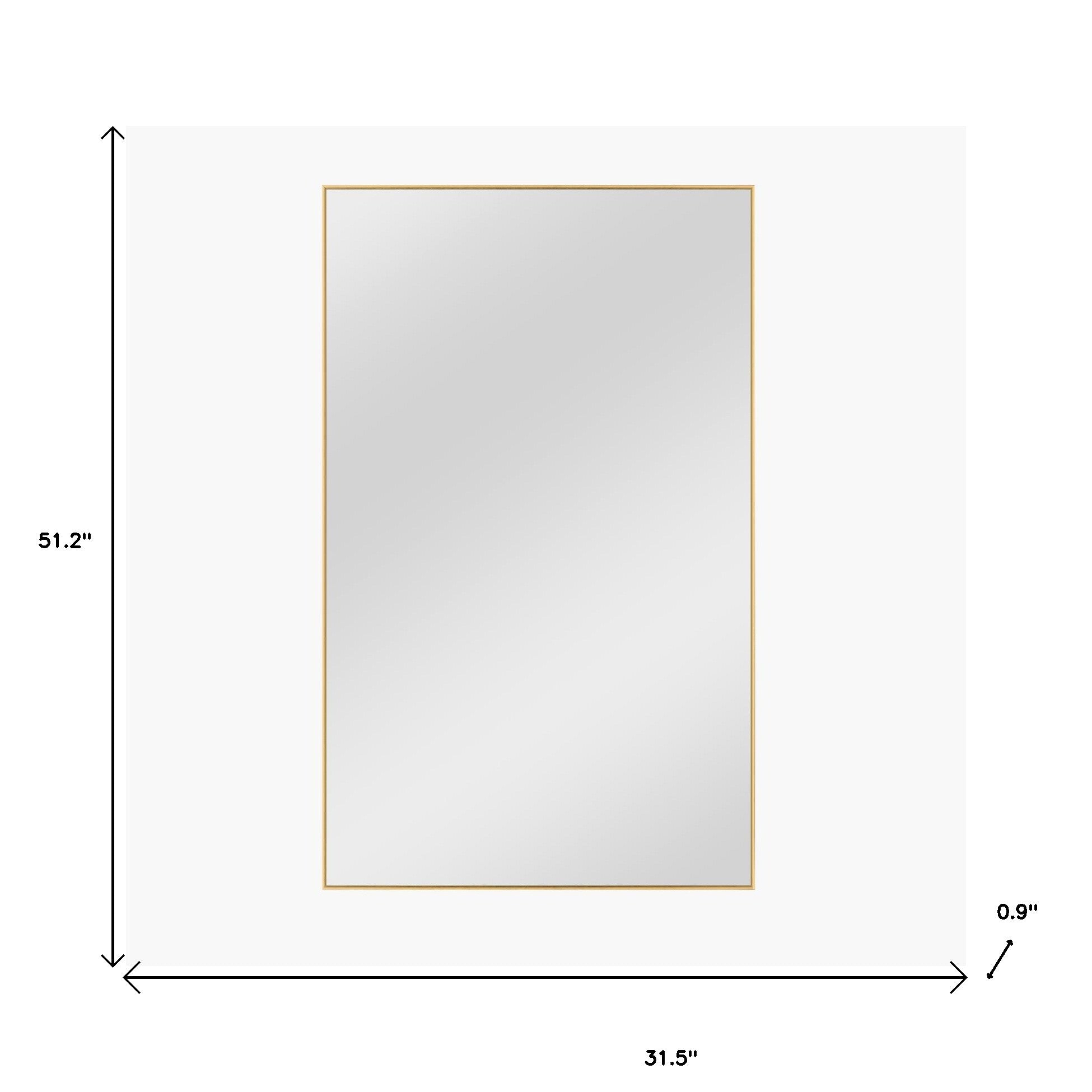 Minimal Metal Framed Bathroom Vanity Mirror