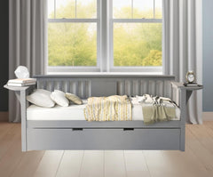 Gray Twin Bed with Trundle