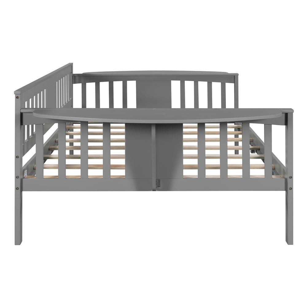 Gray Solid and Manufactured Wood Full Bed