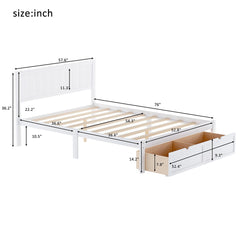 White Solid and Manufactured Wood Full Bed