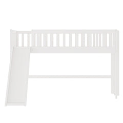 White Twin Traditional Manufactured Wood and Solid Wood Bunk Bed