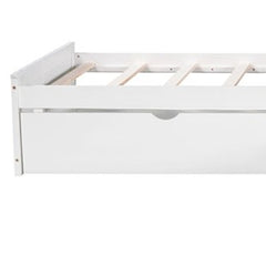 White Twin Bed with Trundle