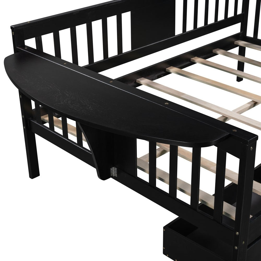 Espresso Solid and Manufactured Wood Full Bed