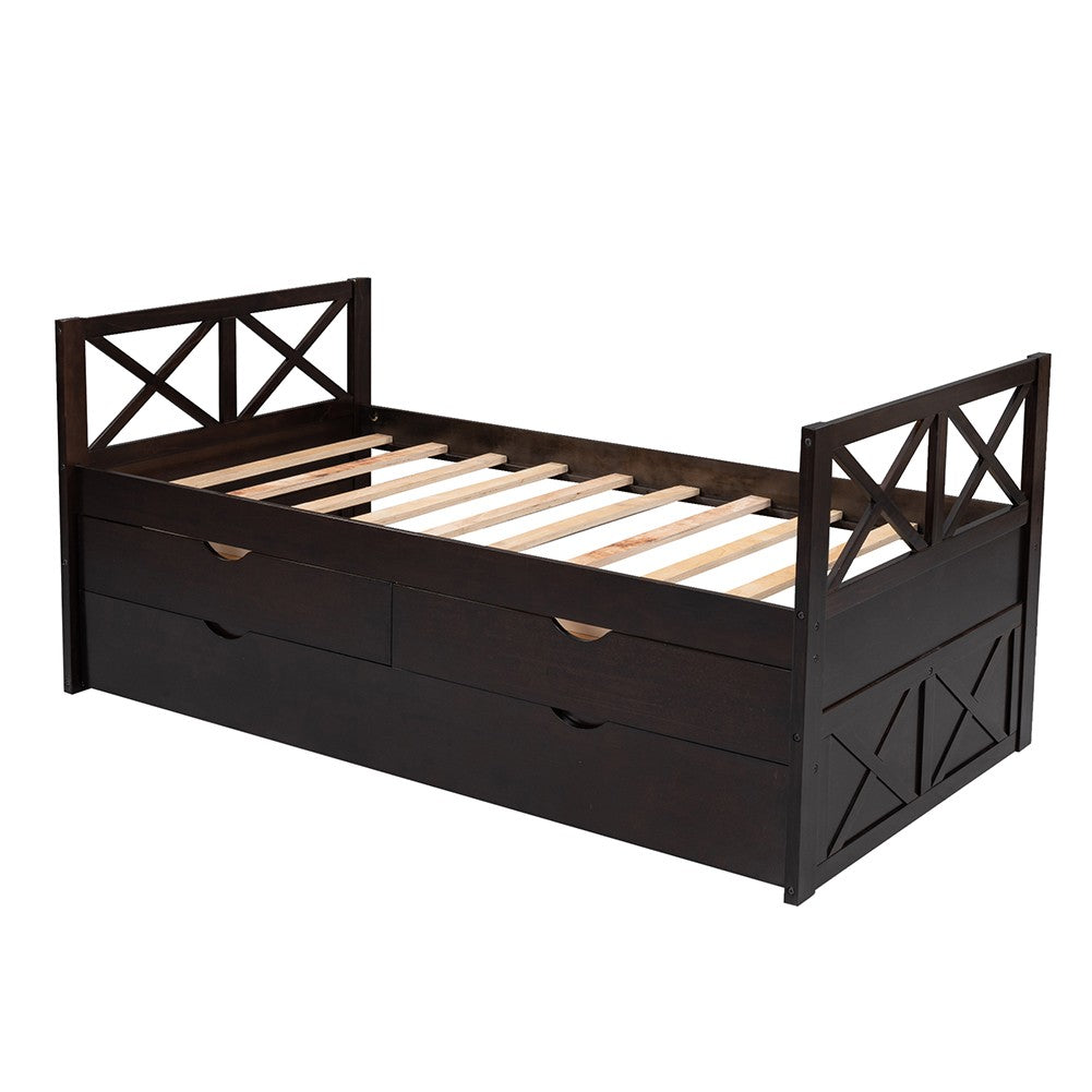 Espresso Twin Bed with Trundle