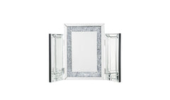 22" Mirrored & Faux Diamonds Accent Mirror