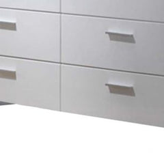 63" White Six Drawer Double Dresser