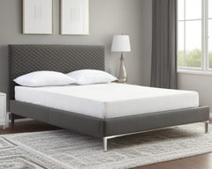 Queen Size Dark Grey Upholstered Faux Leather Bed Frame