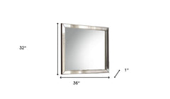 32" Platinum Framed Dresser Mirror