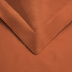 Pumpkin Twin Cotton Blend 300 Thread Count Washable Duvet Cover Set