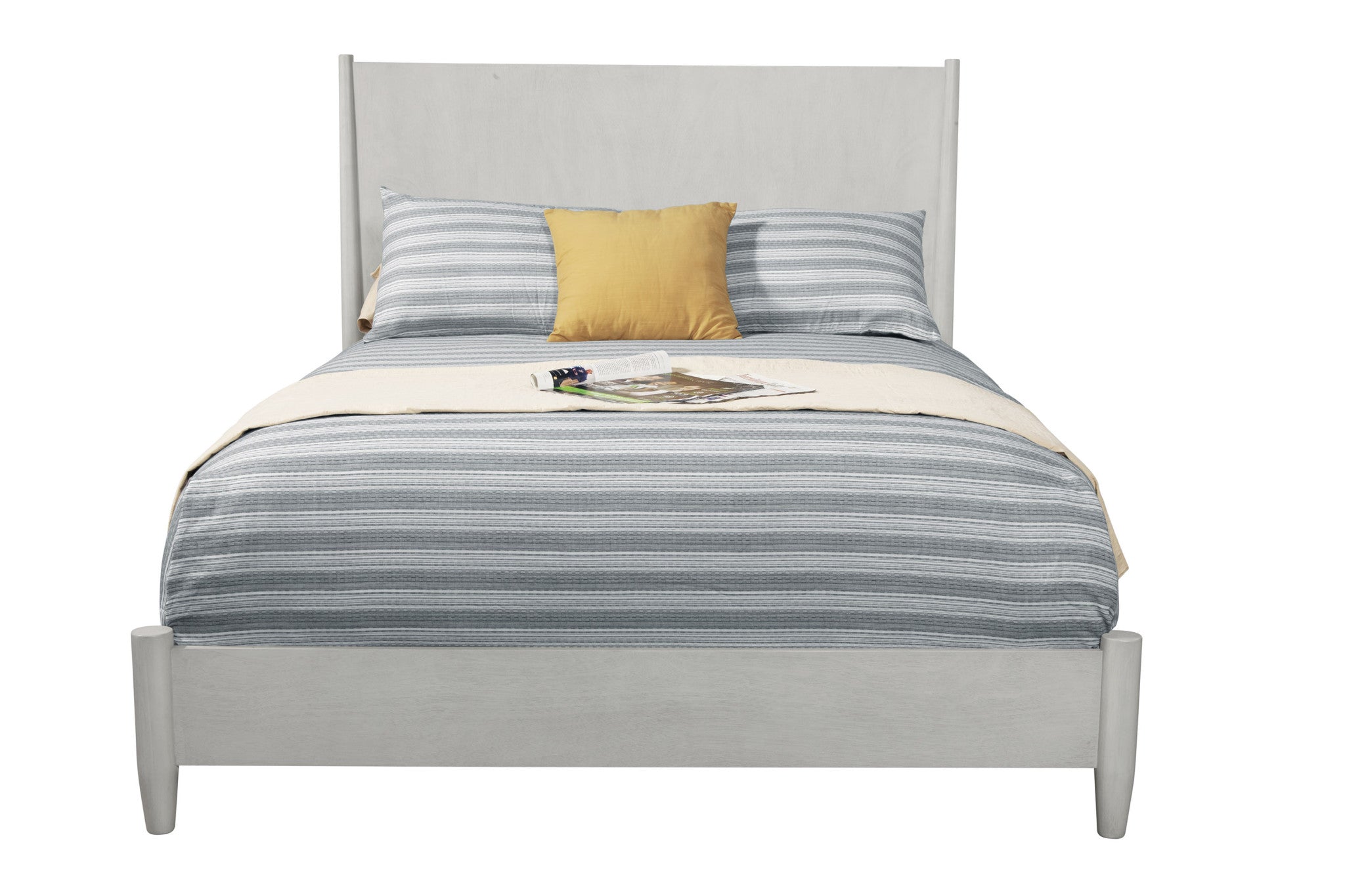 Gray Solid and Manufactured Wood King Bed