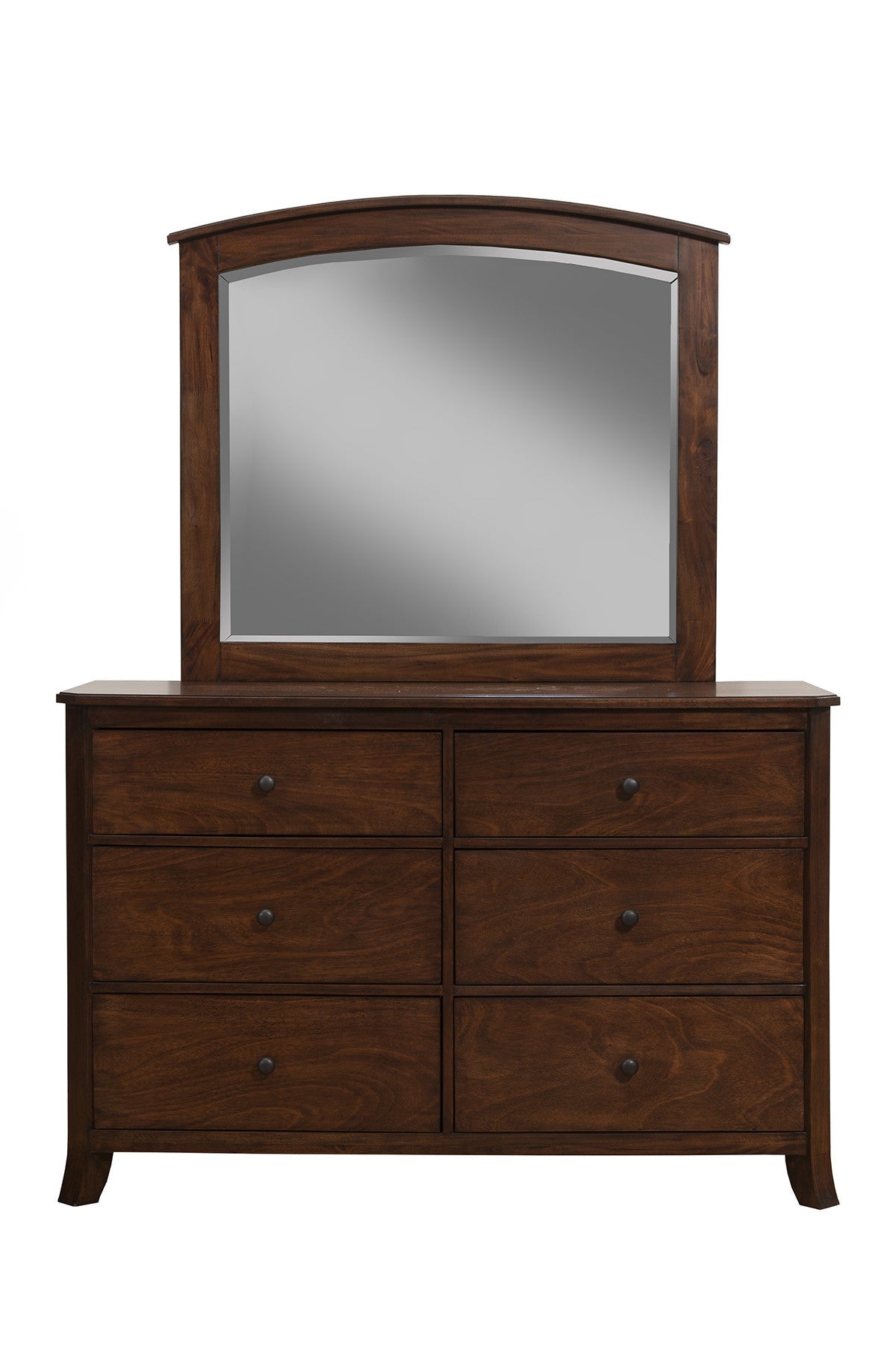 52" Brown Solid Wood Six Drawer Double Dresser