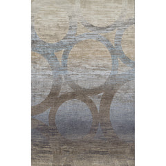 8' x 11' Brown and Beige Abstract Area Rug