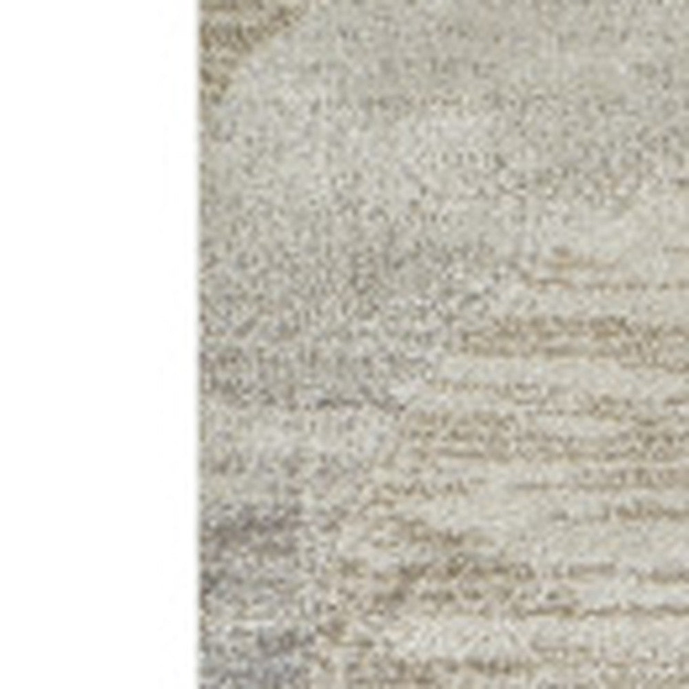 8' x 11' Brown and Beige Abstract Area Rug