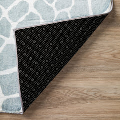 8' x 10' Gray and Ivory Animal Print Handmade Non Skid Area Rug