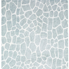 8' x 10' Gray and Ivory Animal Print Handmade Non Skid Area Rug