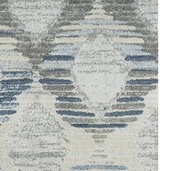 10' x 13' Blue and Ivory Geometric Area Rug