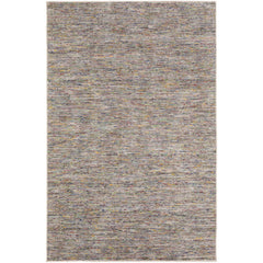 12' Gray and Yellow Wool Hand Loomed Runner Rug