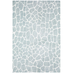 5' x 8' Gray and Ivory Animal Print Handmade Non Skid Area Rug