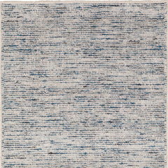 12' Blue and Ivory Wool Hand Loomed Runner Rug