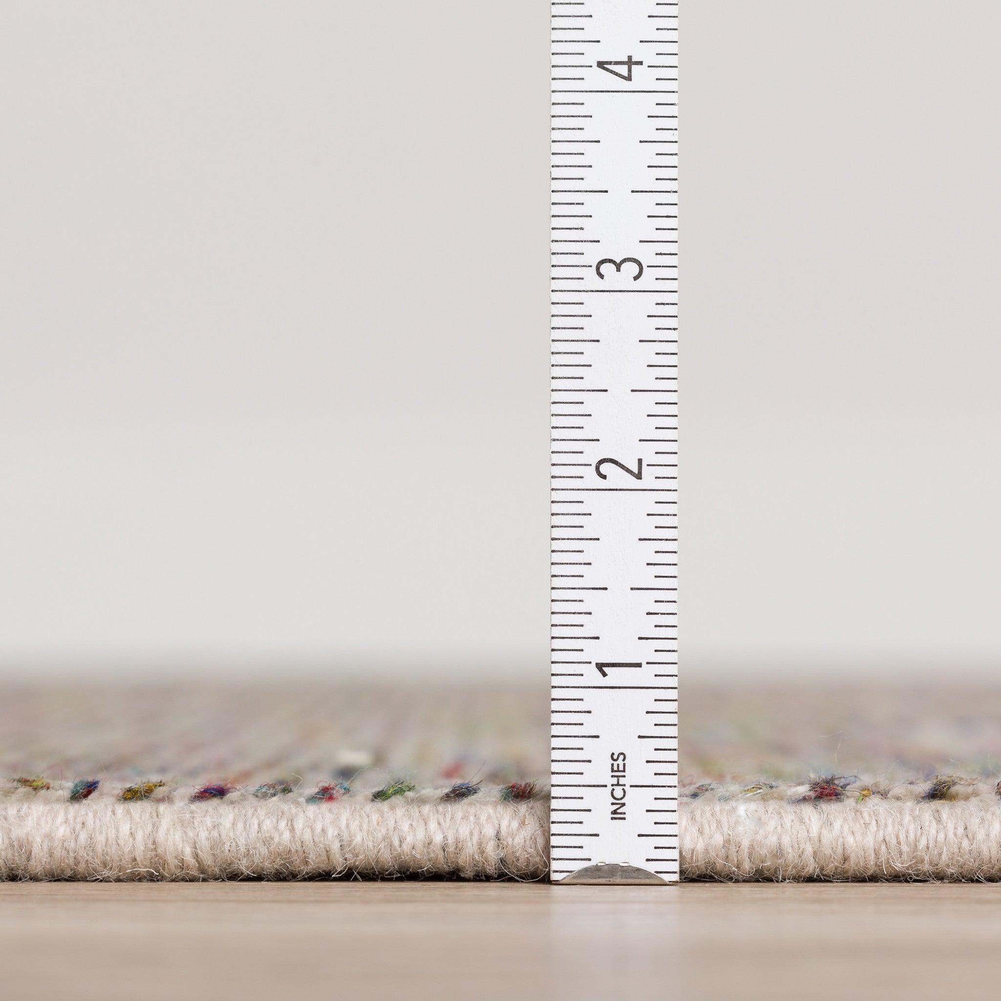 4' Gray and Yellow Octagon Wool Hand Loomed Area Rug