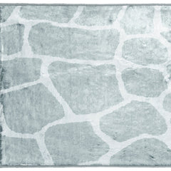 2' x 3' Gray and Ivory Animal Print Handmade Non Skid Area Rug