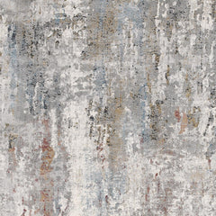 2' x 3' Gray and Blue Abstract Washable Non Skid Area Rug