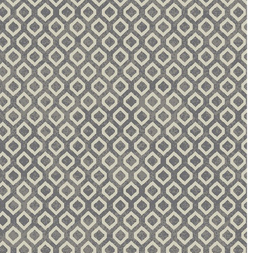 8' x 10' Beige and Gray Geometric Area Rug