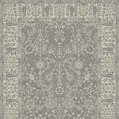 8' x 10' Gray and Ivory Oriental Area Rug