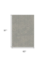 5' x 8' Beige and Gray Geometric Area Rug