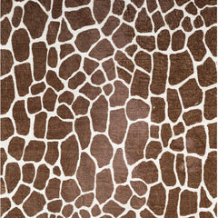 8' x 10' Brown Animal Print Shag Non Skid Area Rug