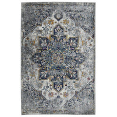 3' X 5' Gray Medallion Power Loom Area Rug