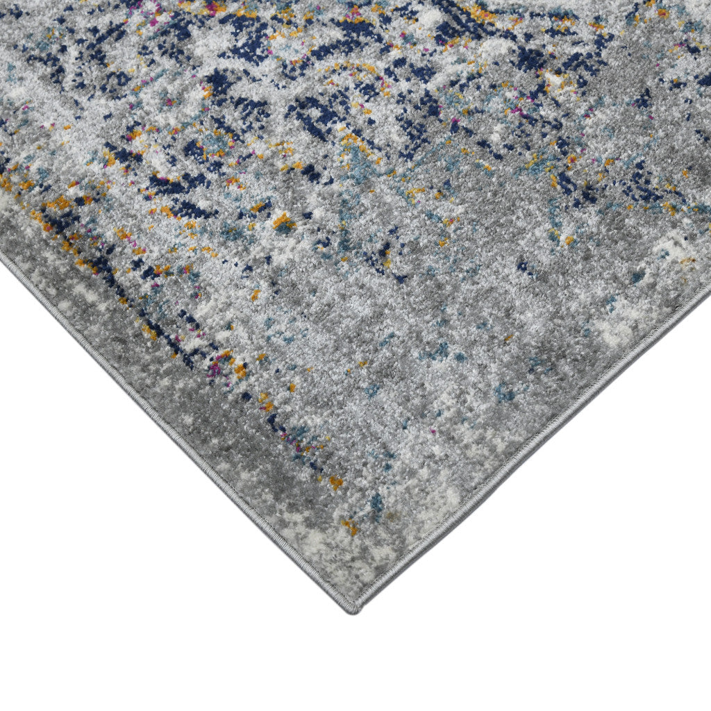 3' X 5' Gray Medallion Power Loom Area Rug