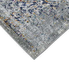 3' X 5' Gray Medallion Power Loom Area Rug