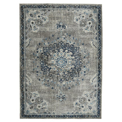 3' X 5' Teal Blue Medallion Power Loom Area Rug