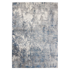 4' x 6' Gray and Beige Abstract Power Loom Area Rug