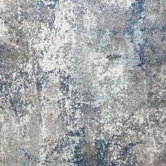 4' x 6' Gray and Blue Abstract Power Loom Area Rug