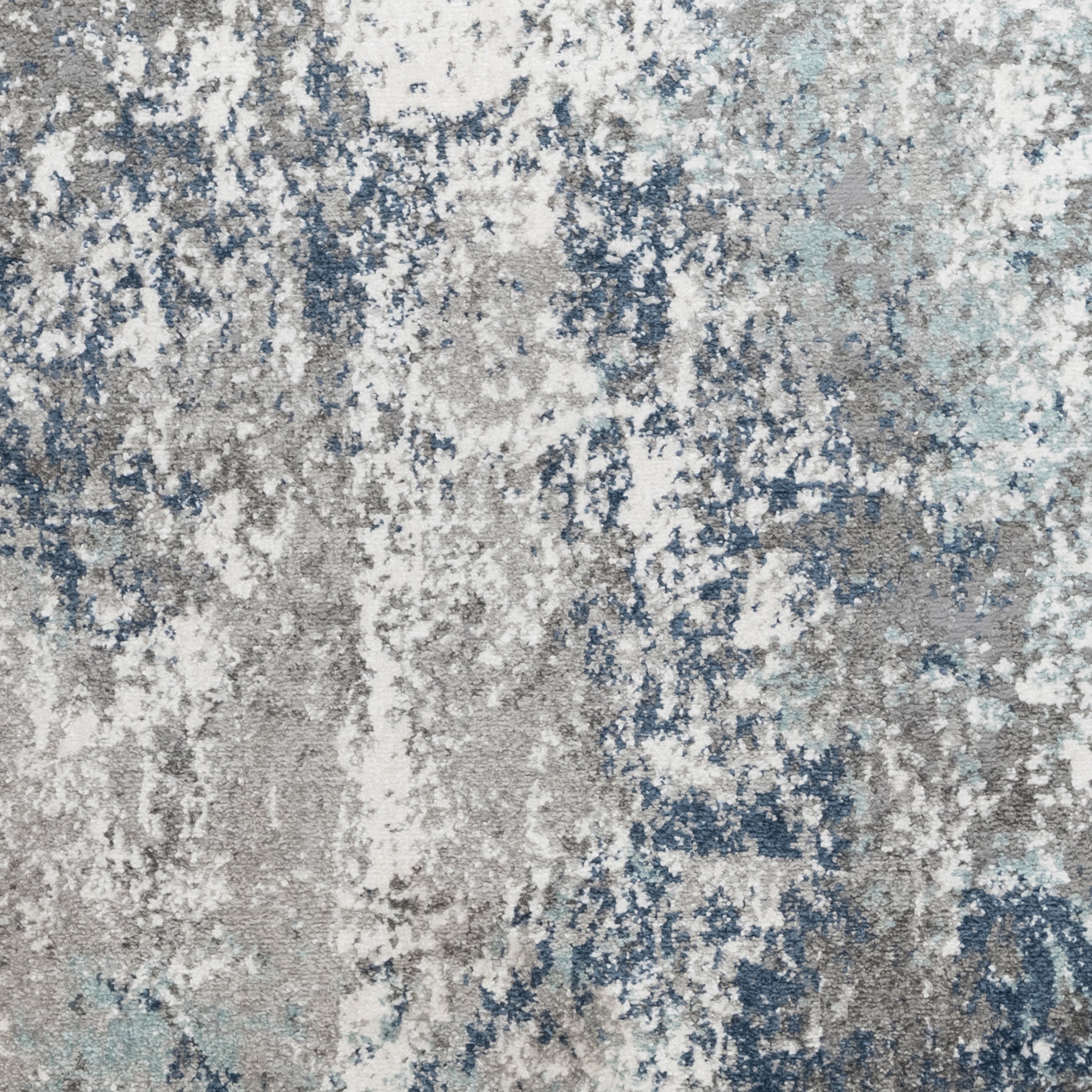 4' x 6' Gray and Blue Abstract Power Loom Area Rug