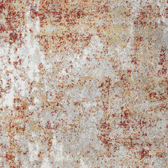 4' x 6' Gray and Red Abstract Power Loom Area Rug