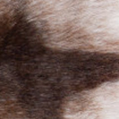 4' x 5' Brown and White Faux Fur Animal Print Area Rug