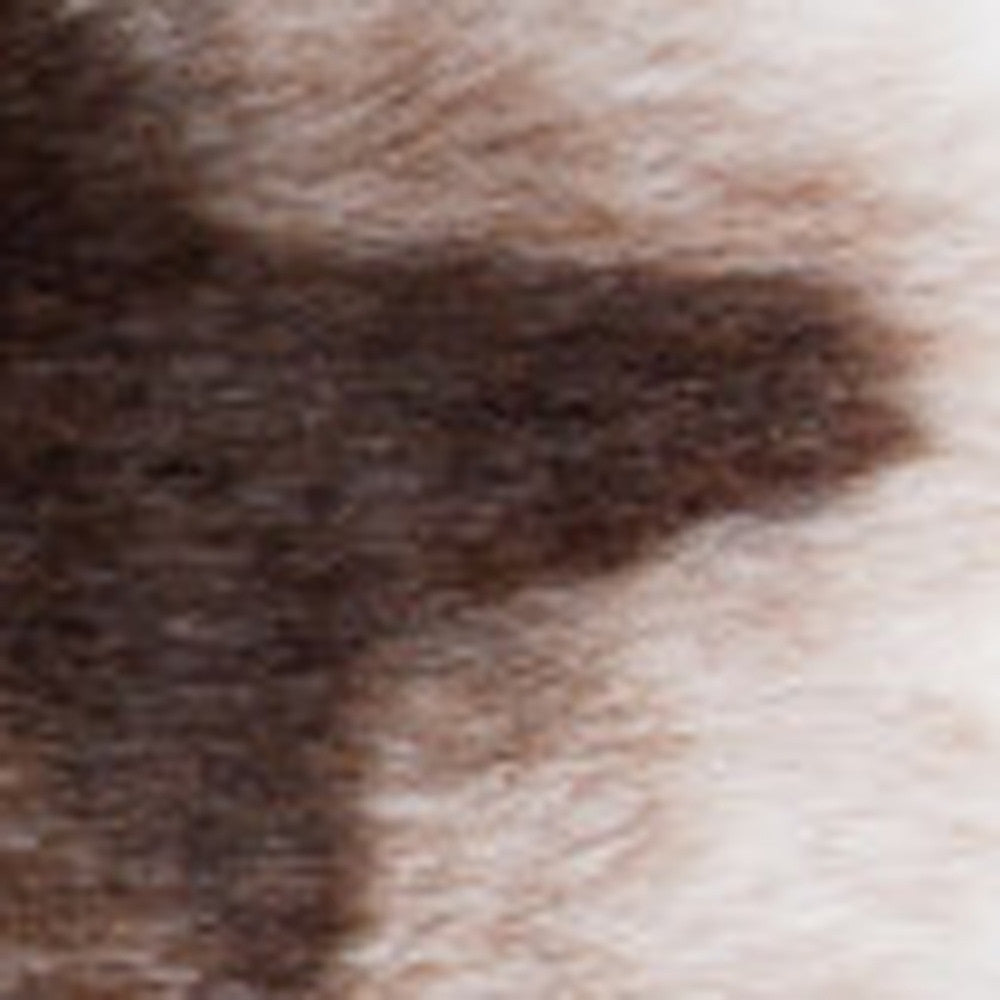5' x 8' Brown Faux Fur Animal Print Area Rug