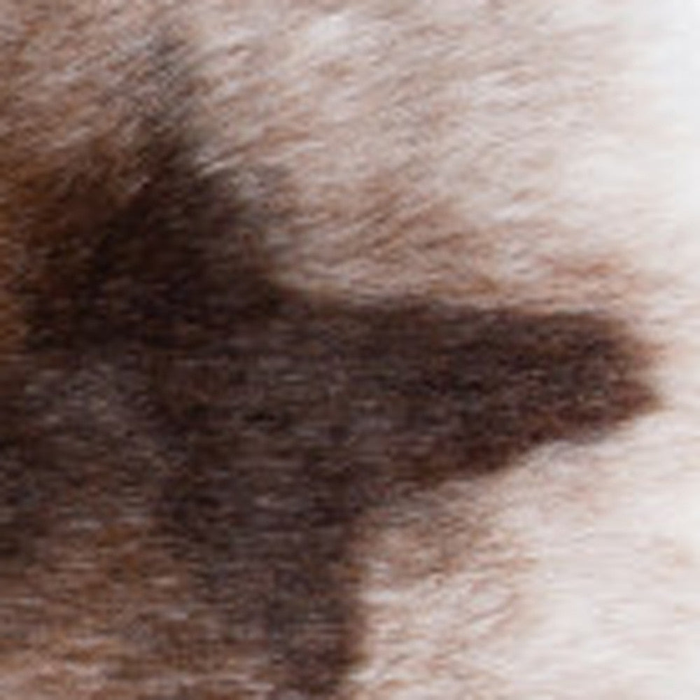 5' x 8' Brown Faux Fur Animal Print Area Rug