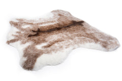 5' x 8' Brown Faux Fur Animal Print Area Rug